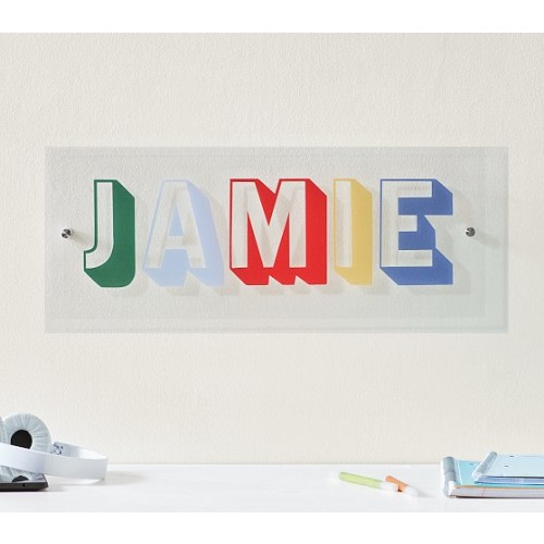 Shadow Print Acrylic Name Sign | Pottery Barn Kids