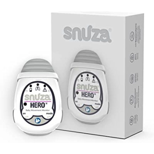 SNUZA Hero - Portable, Wearable Baby Abdominal Movement Monitor with Vibration and Alarm. - Newly Upgraded - Safer Sleeping for Infants.