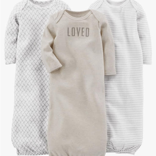 Simple Joys by Carter's Baby 3-Pack Neutral Cotton Sleeper Gown