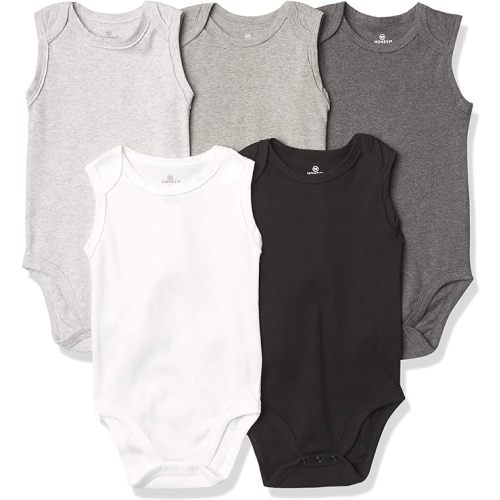 HonestBaby Multipack Sleeveless and Cami Bodysuits One-Piece 100% Organic Cotton for Infant Baby Boys, Girls, Unisex