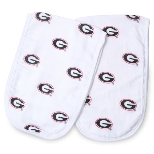 Georgia Bulldogs Three Little Anchors Infant 2-Pack Muslin Burp Cloth Set
