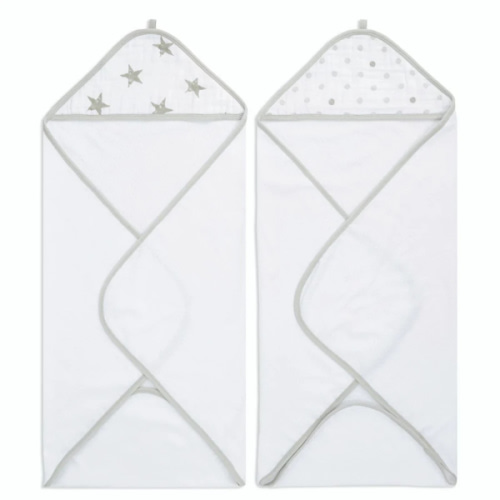 Dusty Cotton Muslin Hooded Towel | aden + anais