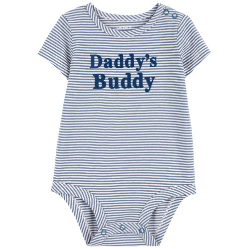 Baby Cotton Daddy's Buddy Bodysuit - Style,Navy
