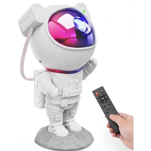 Mooyran Colorful Astronaut Galaxy Projector - Special Limited Edition Star Lights for Bedroom Astronaut Space Projector, Starry Ceiling Lamp with Timer & Remote, Adults Room Decor
