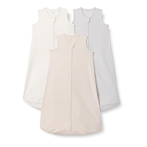 Amazon Essentials Unisex Babies' Cotton Sleep Sack, Wearable Blanket, 0.5 TOG, Pack of 3