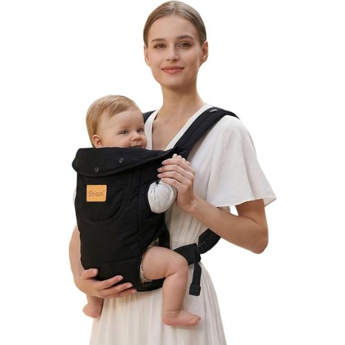 Baby Carrier Newborn to Toddler(7-30lbs), Toddler Carrier Baby Holder Carrier with Adjustable Shoulder Strap, Chest Carriers, Black