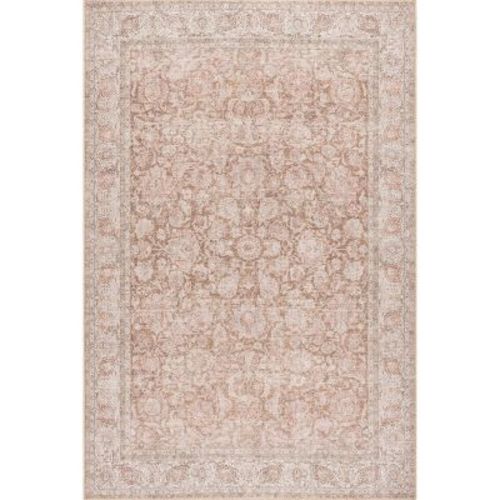 Nuloom Hillstone Collection Glenette Traditional Vintage Medallion Area Rug, 9' x 12', Ivory