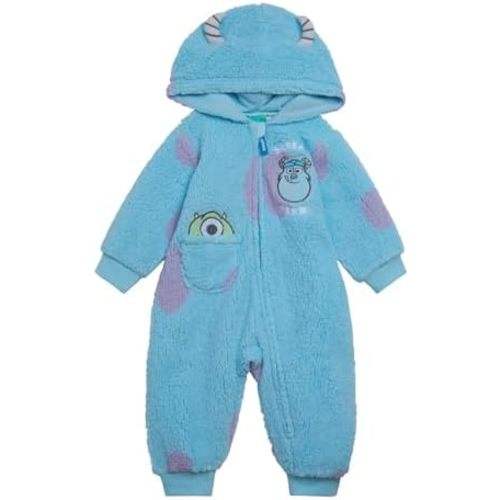 Disney Winnie the Pooh Mickey Mouse Lilo & Stitch Jack Skellington Monsters Inc Baby Zip Up Coverall Newborn to Infant Sizes