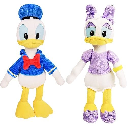 Disney Junior Mickey Mouse and Minnie Mouse Beanbag Plushie 2-Pack, Stuffed Animals, Kids Toys for Ages 2 Up by Just Play