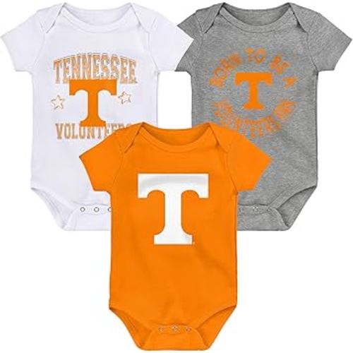 Outerstuff NCAA Teams Newborn Baby and Infant Born to Be Short Sleeve Bodysuit Variety 3-Pack (0-18m)