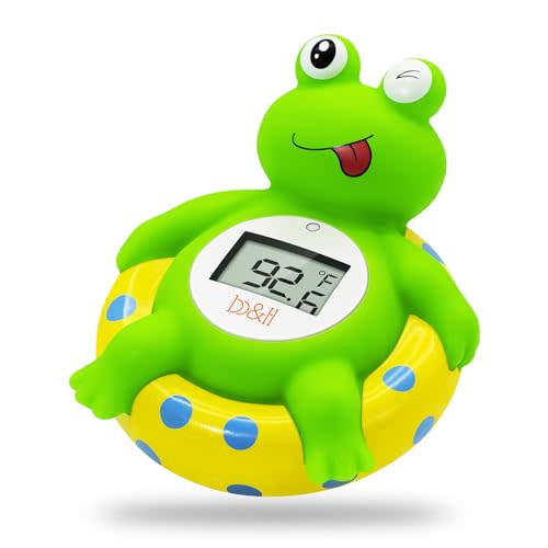 b&h Baby Bath Thermometer & Room Thermometer – Easy to Read Display | BPA-Free| Fahrenheit or Celsius | Digital Water Thermometer Floating Bathing Toy Shower Gift for Infant Newborn