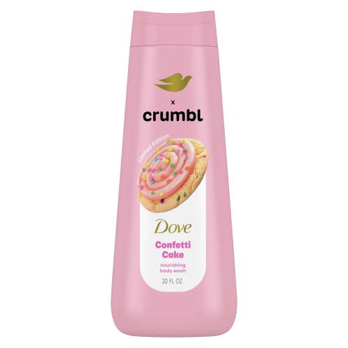 Dove Crumbl Moisturizing Liquid Body Wash Funfetti Birthday Cookie, 20 oz