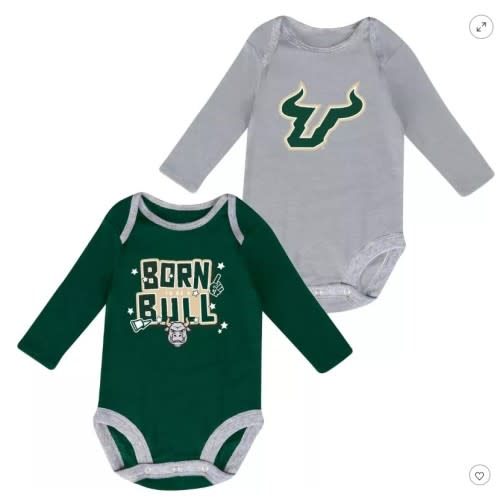South Florida Bulls Boys' 2pk Long Sleeve Bodysuit