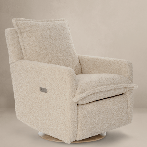 Flynn – Gliding Swivel Nursery Recliner - Sheepskin Linen