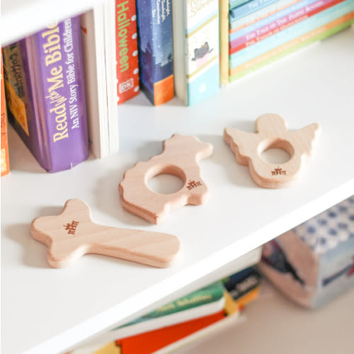 Christian Wooden Baby Teethers Set of 3 · Kingdom Come Co.