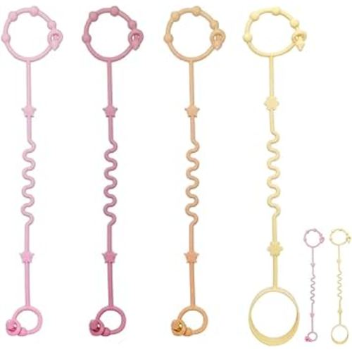 RTMOK Toy Straps for Baby,Silicone Setpacifier Clip,Applies to Car Seat Toy,Teether Toy,High Chair,Stroller Accessories,Baby Toy Clips,Cribs,Rocking Chair