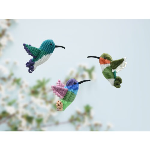 Finished Hummingbird Crochet - Humming bird Amigurumi Toy - Decoration Hummingbirds - Custom Hummingbird