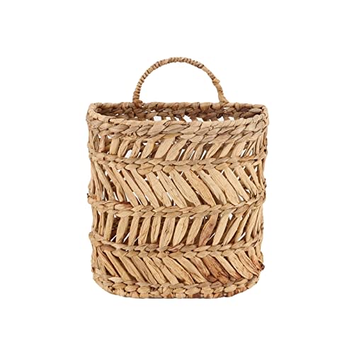 Wicker Hanging Basket Handmade Woven Hanging Storage Basket Natural Wicker Decorative Baskets for House Garden Wedding Wall Decorations,12 * 5 * 12