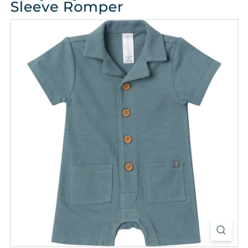 Baby Boys Teal Collared Short Sleeve Romper – Gerber Childrenswear