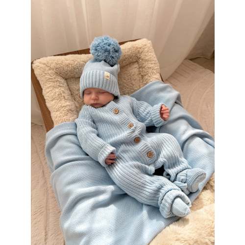 Classic Baby Blanket - Powder Blue