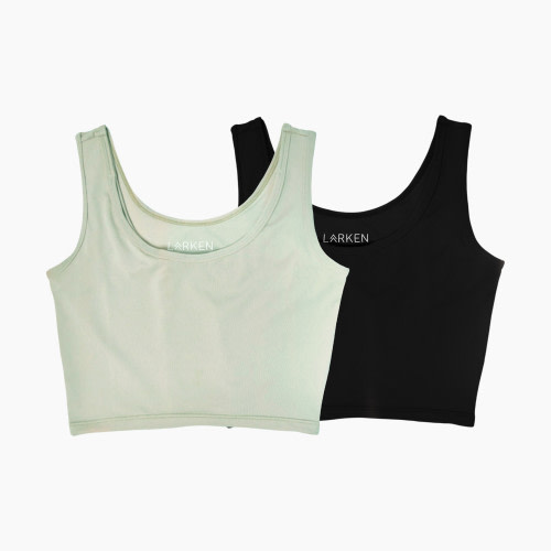 Larken X Nursing + Hands - Free Pumping Bra Bundle (2 pack) - Sage, Black, L