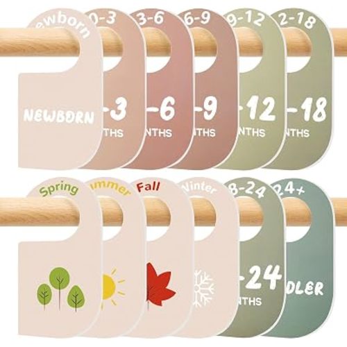 12 Pack Baby Closet Dividers, Durable Material Baby Clothes Organizer