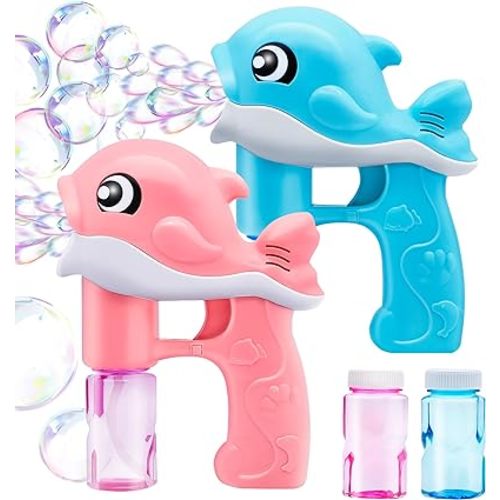 Amazon.com: JOYIN 2 Bubble Guns Kit, Whale Automatic Bubble Maker Blower Machine with 4 Bubble Solutions for Kids, Bubble Blaster, Summer Toy, Birthday, Outdoor & Indoor Activity, Easter, Valentine Party Favors : Toys & Games