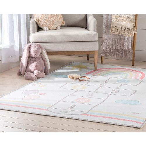 Well Woven Kids Rugs Hopscotch Modern Machine Washable Area Rug
