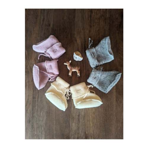 Engel - Organic Merino Wool Fleece - Baby Booties (5 Colors)