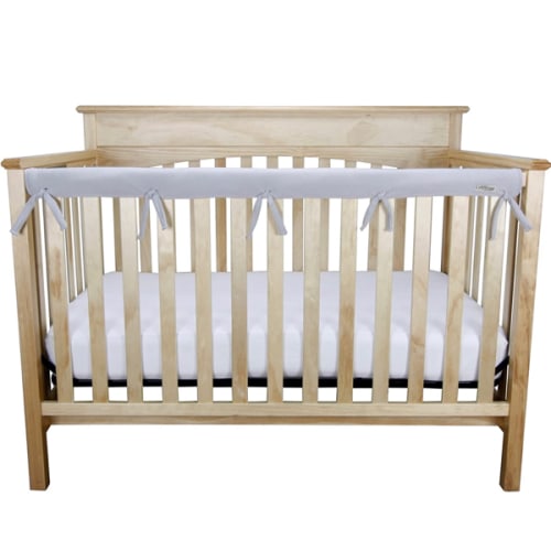 Trend Lab® CribWrap™ Long Narrow Fleece Rail Covers in Grey