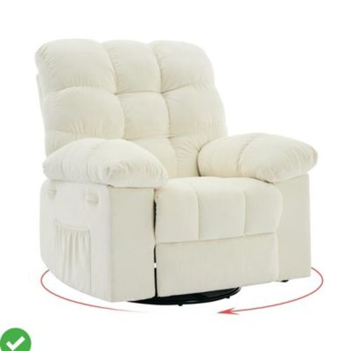 Rocker Chair for Adults Overstuffed Large Manual Recliner Glider Nursery Rocking Chairs Comfy Soft Fabric