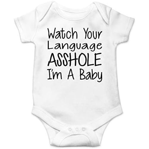 CBTwear Watch Your Language I’m a Baby - Baby Bodysuit Adorable Romper Clothing Cute Boy Girl Unisex