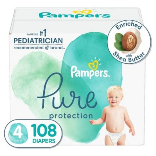 Pampers Pure Protection Diapers Enormous Pack - Size 4 - 132ct