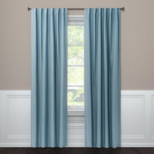 50"x84" Blackout Aruba Window Curtain Panel Fern Green - Threshold™: Recycled Polyester, Solid Drapes, Oeko-tex Certified