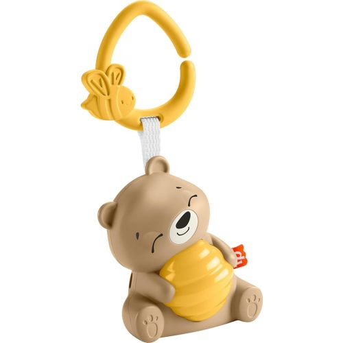 Fisher Price Baby Toy Beary Soothing Portable Sound Machine with Music, Night Light & Customizable Timer for Newborns 0+ Months
