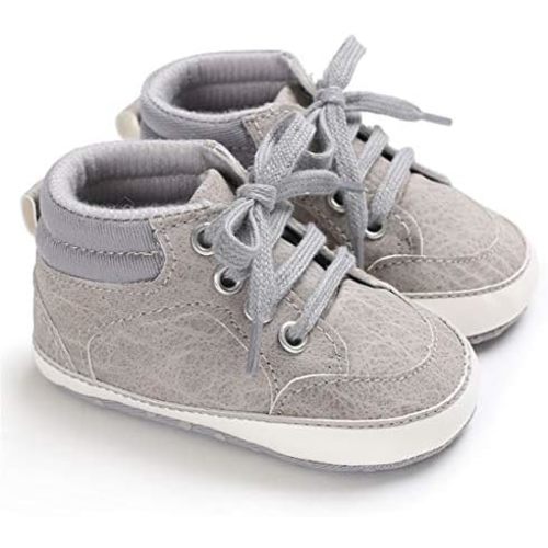 CENCIRILY Baby Boys Girls High Top Sneakers Soft Soles Anti Skid Infant Ankle Shoes Toddler Prewalker First Walking Crib Shoes
