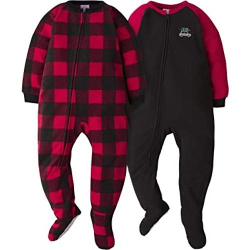 Gerber Baby Boys' Flame Resistant Fleece Footed Pajamas 2-pack