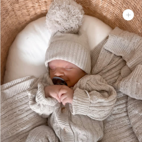 Luna + Luca Pom Beanie - Natural