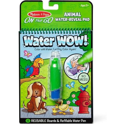 Melissa & Doug On the Go Water Wow! Reusable Water-Reveal Activity Pad - Animals - FSC Certified