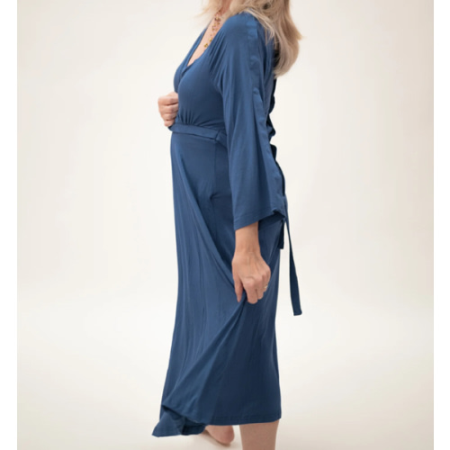 Amelia Labor & Postpartum Gown in Midnight Blue – Lila