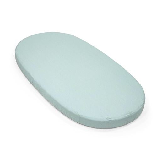 Stokke Sleepi Fitted Sheet V3, Dots Sage - Compatible with Sleepi Bed V3 & Mattress V3-100% Fine Cotton Percale - Washable