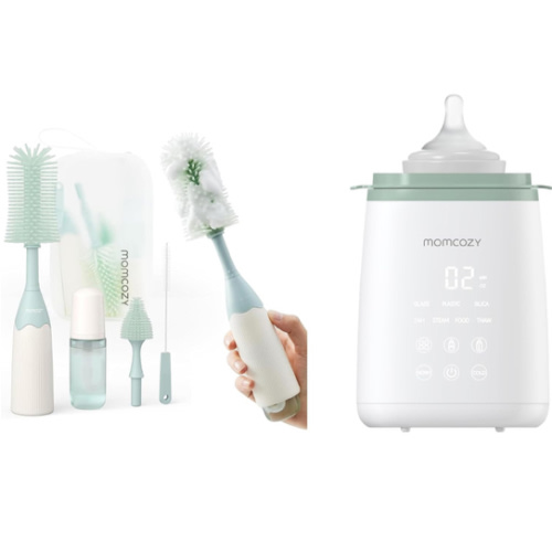 Momcozy Bottle Brush Kit Green & Momcozy Bottle Warmer
