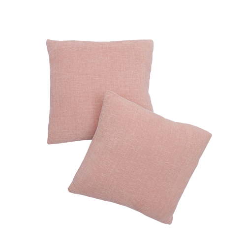 Mainstays 18" x 18" Solid Chenille Pink Polyester Decorative Pillow Set (2 Count)
