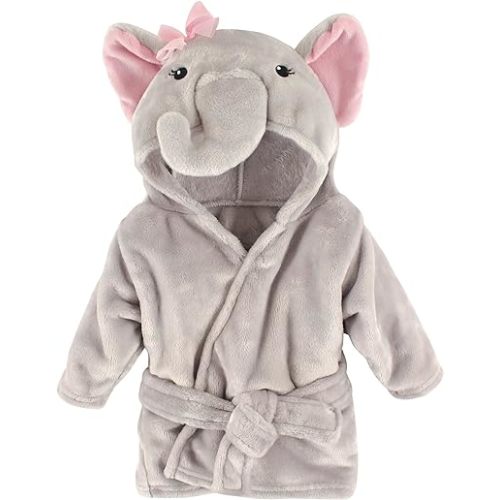 Hudson Baby Unisex Baby Plush Animal Face Bathrobe