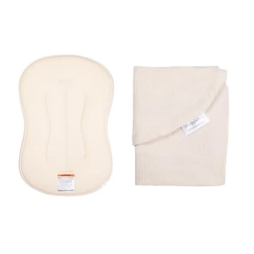 Lounger Curve + Muslin Cover Set | Natural