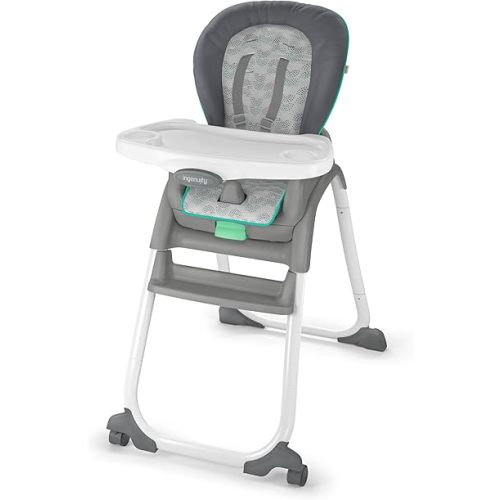 Ingenuity Full Course 6-in-1 High Chair - Baby to 5 Years Old, 6 Convertible Modes, 2 Dishwasher Safe Trays - Astro, 13108