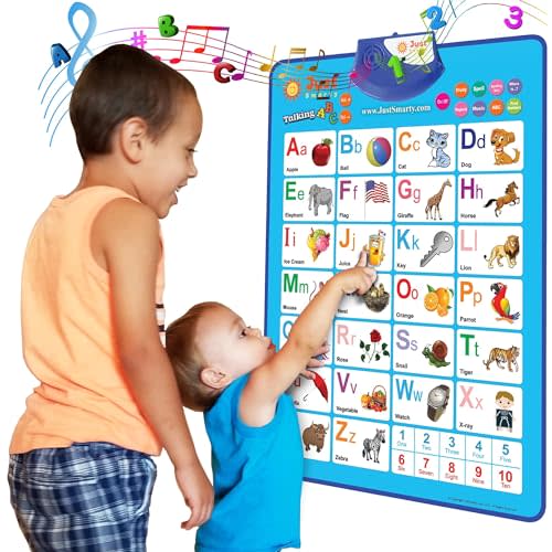 Just Smarty Alphabet Wall Chart for Toddlers 1-3 | ABCs & 123s Kids Learning Toy | Educational Gift for Infant Ages 1 2 3 4 5 | Speech Therapy for Kids 1-3 | Autism Toys for Toddlers 3-4
