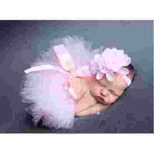 Infant Newborn Baby Girl Tutu Clothes Skirt Headdress Flower Photography Prop 2PCS Outfit 0-24M