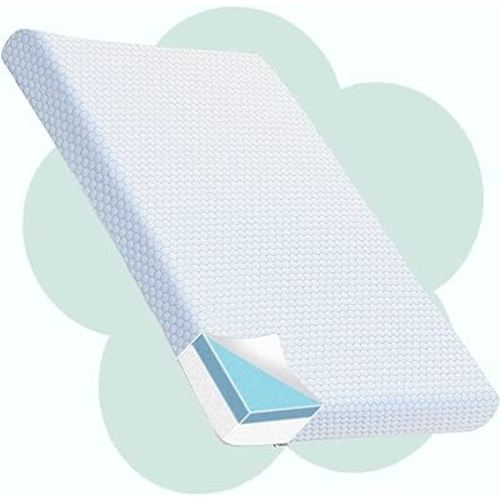 DIBAKO Pack and Play Mattress,38x26 Pack N Play Mattresses,Memory Foam Pack N Play Mattress Pad with Removable Washable Cover,Portable Mini Crib Mattress for Infants, Baby and Toddler