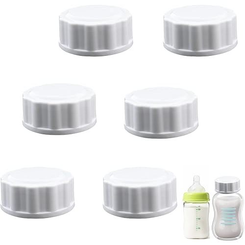 Philips Avent Bottle Caps 6-Pack – Leak-Proof Replacement Lids for Avent Wide-Neck Baby Bottles